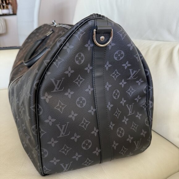 Louis Vuitton Keepall Bandoulière 55 with Box Grey Oversized Monogram Bag - Picture 15 of 16